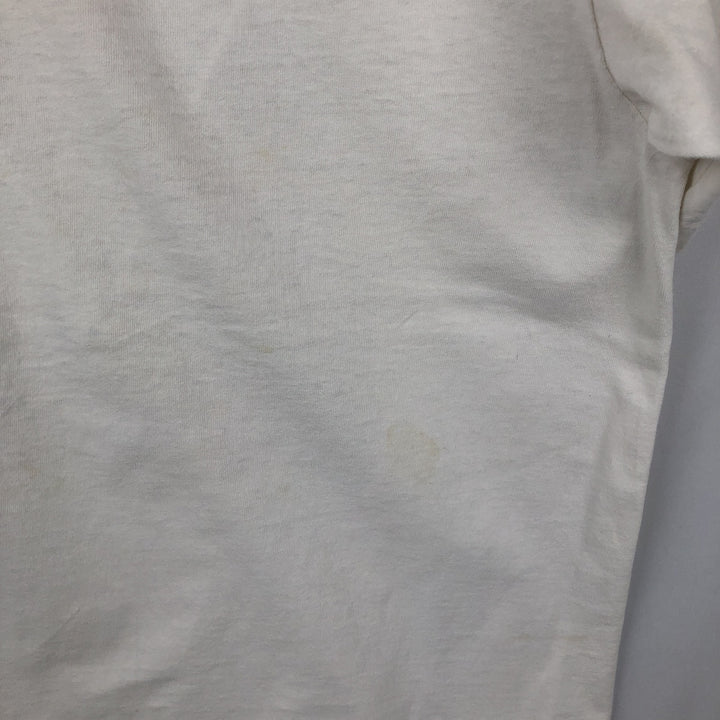 90'S Fruit of the Loom printed T-shirt, made in the USA, men's size L, vintage cotton white type Vintage Second Hand