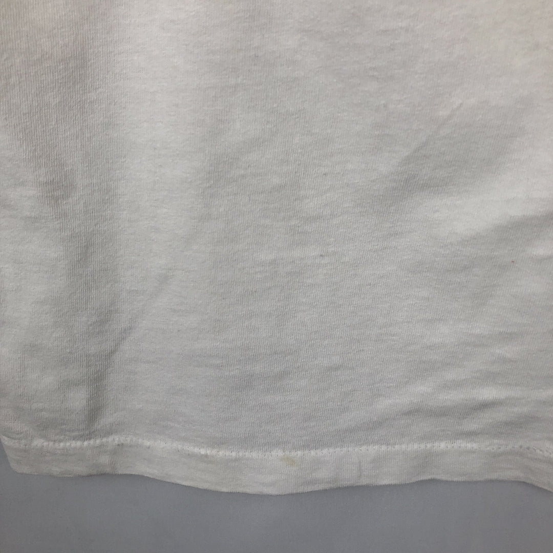 90'S Fruit of the Loom printed T-shirt, made in the USA, men's size L, vintage cotton white type Vintage Second Hand