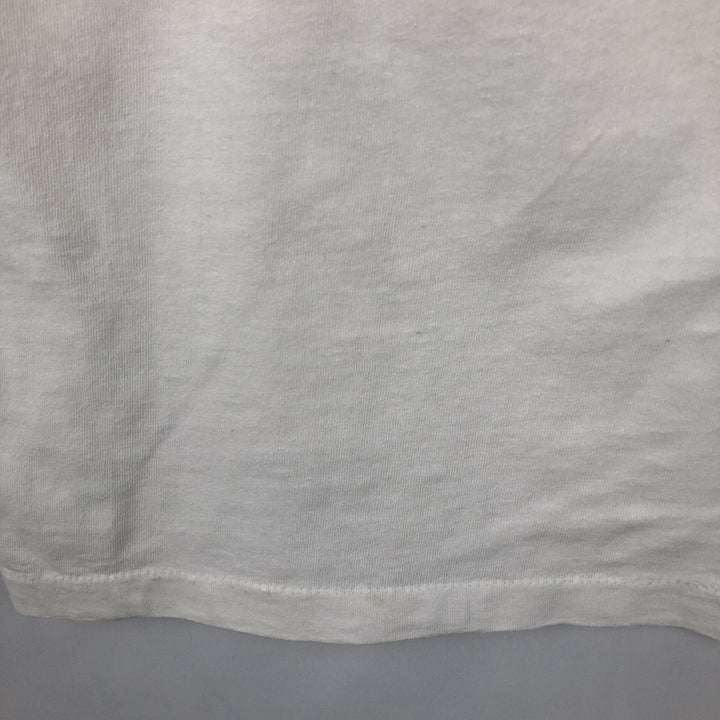 90'S Fruit of the Loom printed T-shirt, made in the USA, men's size L, vintage cotton white type Vintage Second Hand