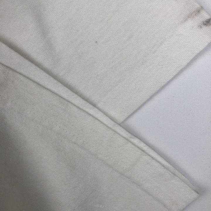 Vintage 90'S Q-TEES printed T-shirt, Made in USA, Men's Size L cotton white type Vintage Second Hand