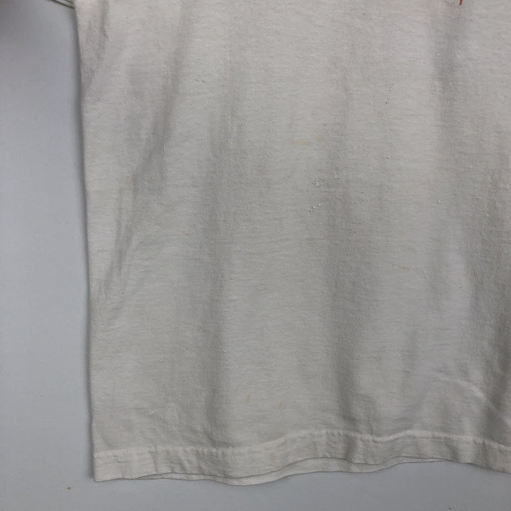 Vintage 90'S Q-TEES printed T-shirt, Made in USA, Men's Size L cotton white type Vintage Second Hand