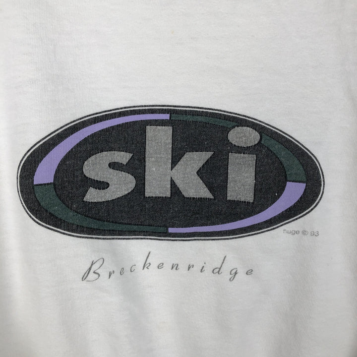90'S ONEITA Printed T-shirt Made in USA Men's XL Vintage cotton white type Vintage Second Hand