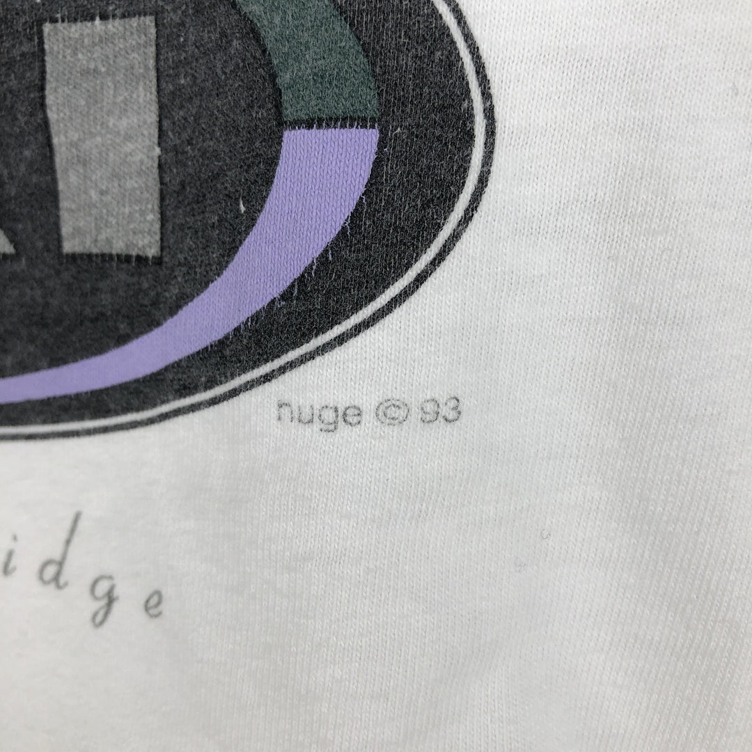 90'S ONEITA Printed T-shirt Made in USA Men's XL Vintage cotton white type Vintage Second Hand
