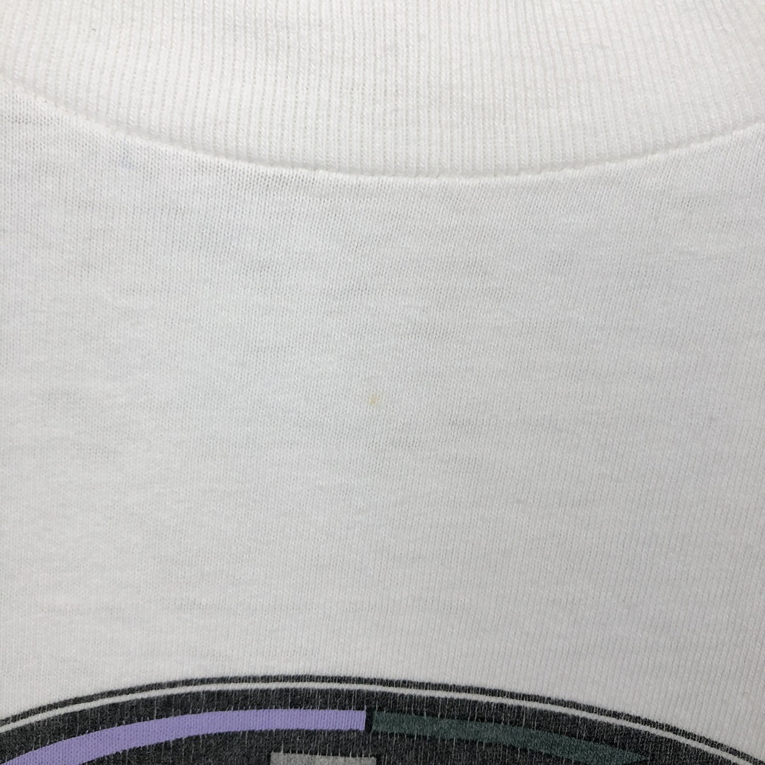 90'S ONEITA Printed T-shirt Made in USA Men's XL Vintage cotton white type Vintage Second Hand