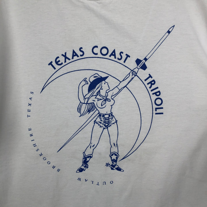 90'S Fruit of the Loom printed T-shirt, made in the USA, men's size L, vintage cotton white type Vintage Second Hand