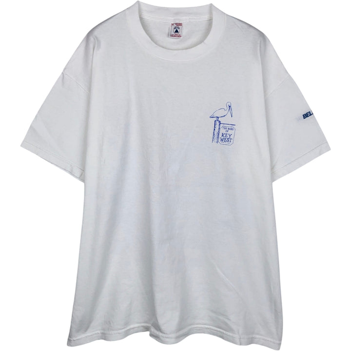 00'S Delta DELTA Printed T-shirt Men's XL size cotton white type Vintage Second Hand