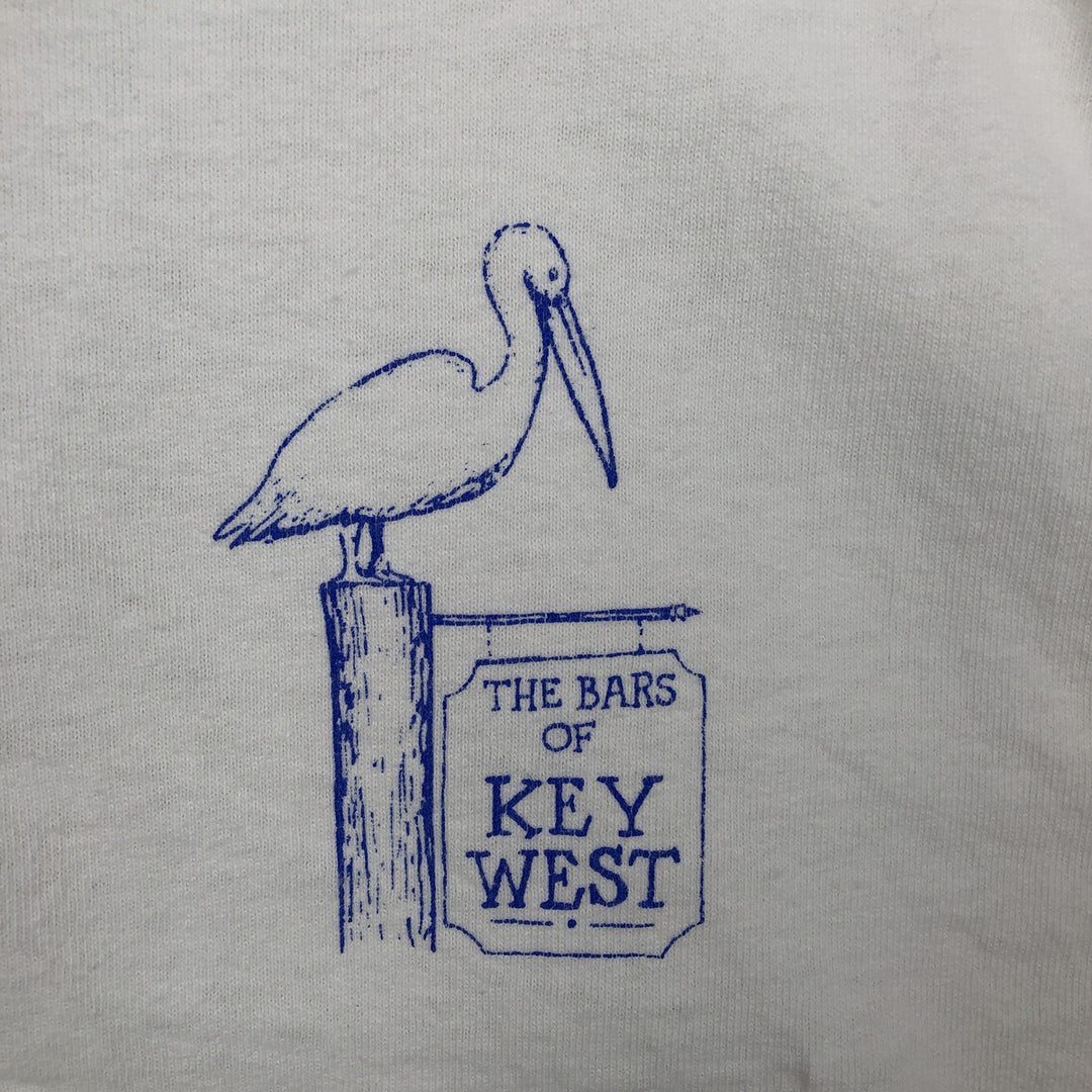 00'S Delta DELTA Printed T-shirt Men's XL size cotton white type Vintage Second Hand