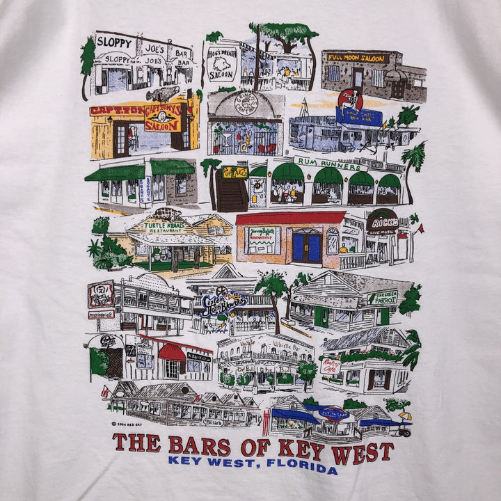 00'S Delta DELTA Printed T-shirt Men's XL size cotton white type Vintage Second Hand