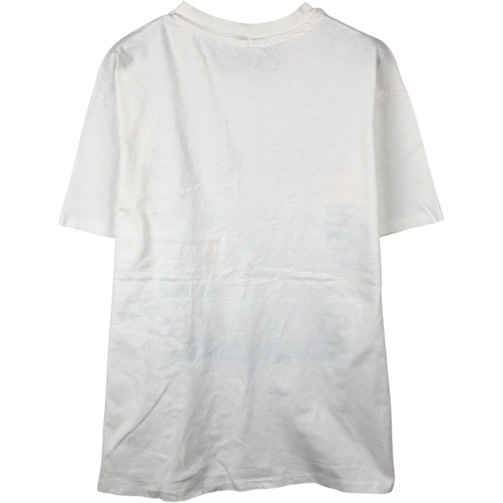 90'S Hanes souvenir T-shirt, men's size L equivalent, vintage. cotton white type Vintage Second Hand