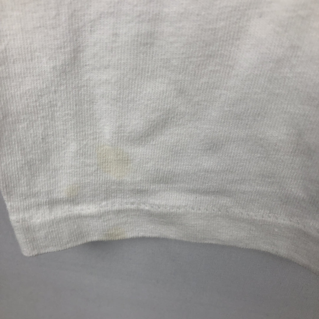90'S Hanes souvenir T-shirt, men's size L equivalent, vintage. cotton white type Vintage Second Hand