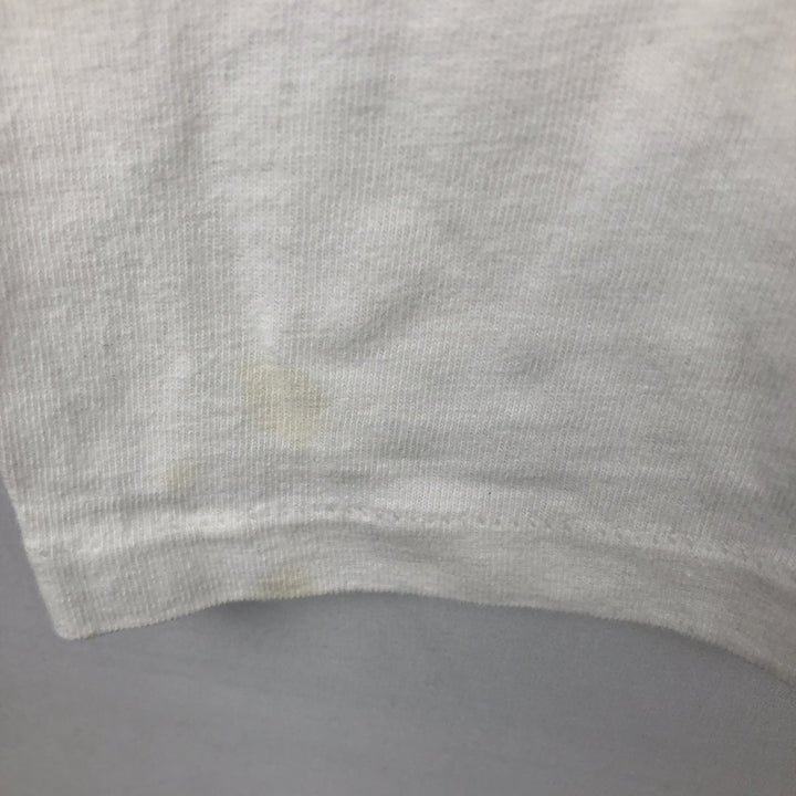 90'S Hanes souvenir T-shirt, men's size L equivalent, vintage. cotton white type Vintage Second Hand