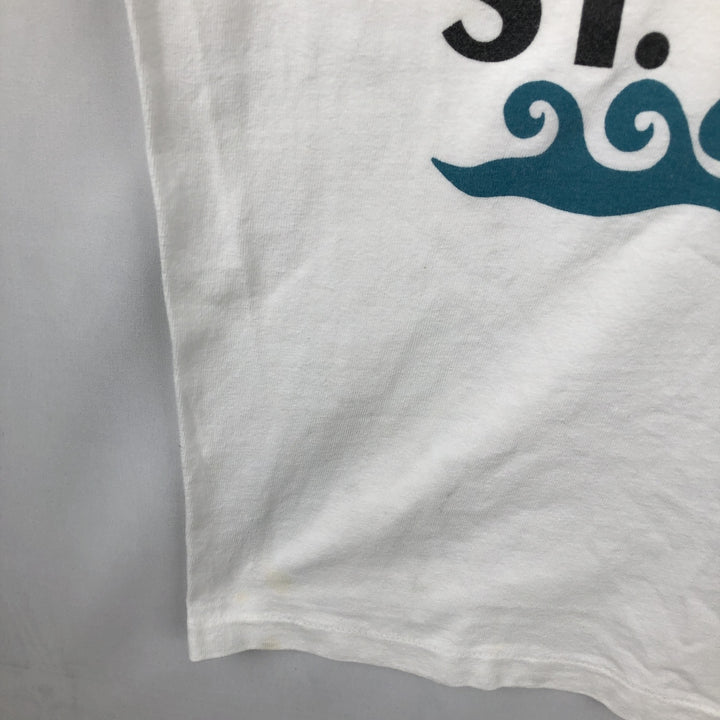 90'S Hanes souvenir T-shirt, men's size L equivalent, vintage. cotton white type Vintage Second Hand