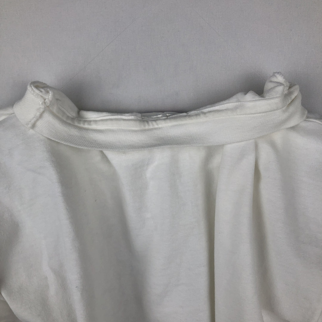 90'S Hanes souvenir T-shirt, men's size L equivalent, vintage. cotton white type Vintage Second Hand