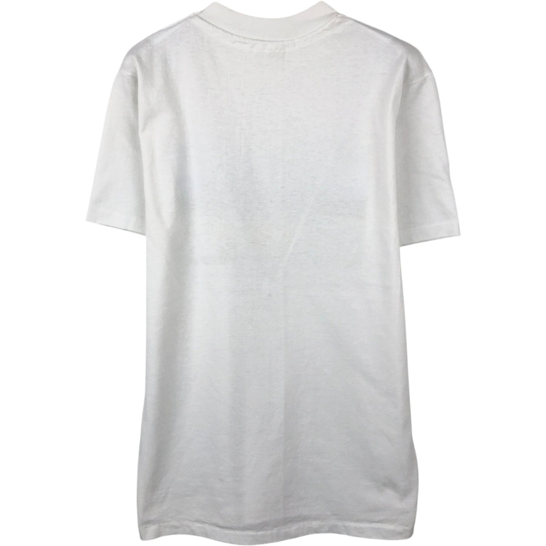 80'S printed T-shirt, men's size S equivalent, vintage. unclear white type Vintage Second Hand
