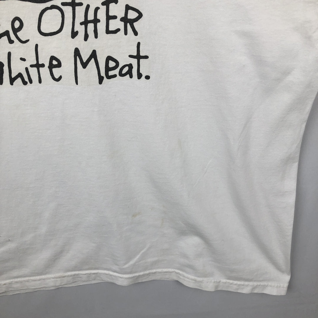 90'S Lee Print T-Shirt, Men's Size XL (Equivalent), Vintage cotton white type Vintage Second Hand