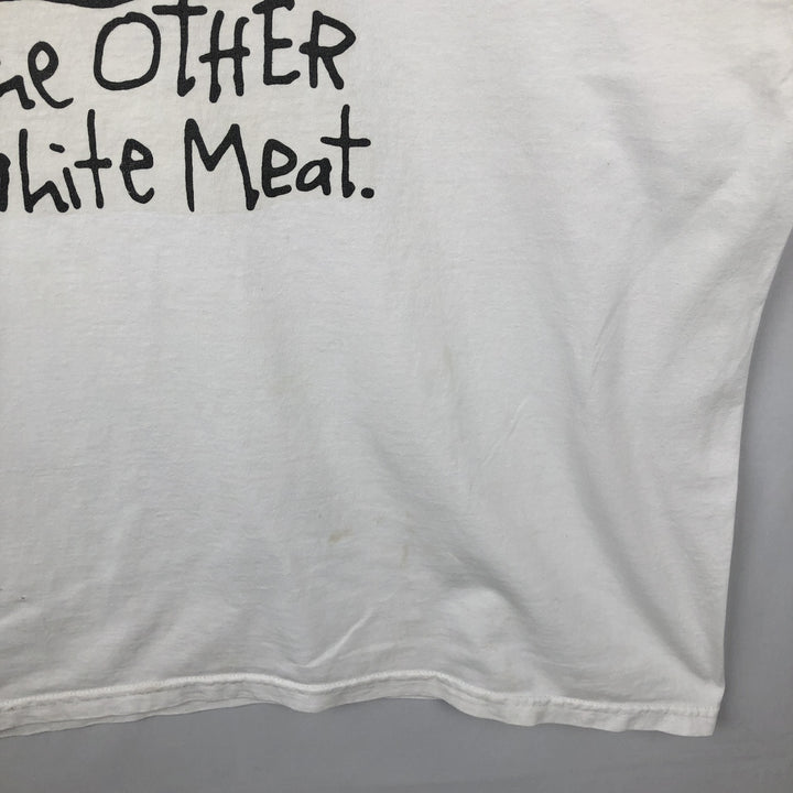 90'S Lee Print T-Shirt, Men's Size XL (Equivalent), Vintage cotton white type Vintage Second Hand