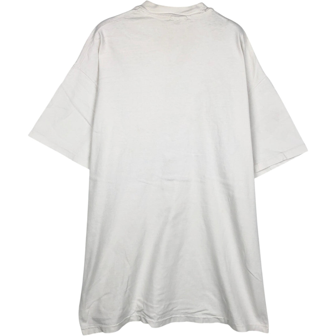 90'S Hanes BEEFY-T Printed T-shirt Made in USA Men's XL Vintage cotton white type Vintage Second Hand