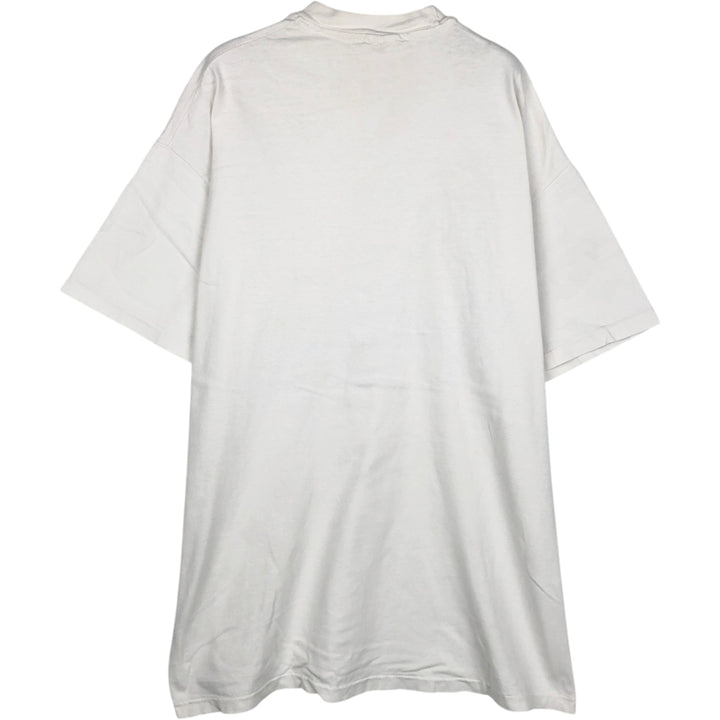 90'S Hanes BEEFY-T Printed T-shirt Made in USA Men's XL Vintage cotton white type Vintage Second Hand