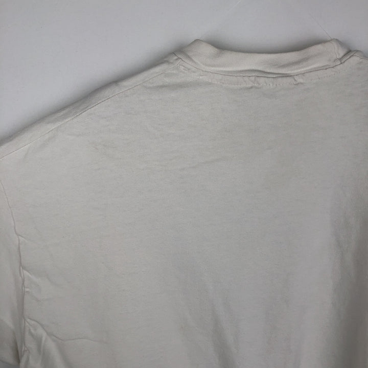 90'S Hanes BEEFY-T Printed T-shirt Made in USA Men's XL Vintage cotton white type Vintage Second Hand