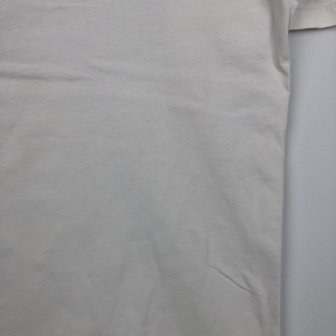 90'S Hanes BEEFY-T Printed T-shirt Made in USA Men's XL Vintage cotton white type Vintage Second Hand