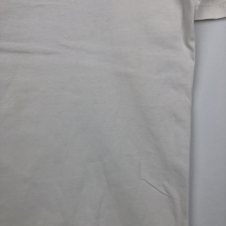 90'S Hanes BEEFY-T Printed T-shirt Made in USA Men's XL Vintage cotton white type Vintage Second Hand