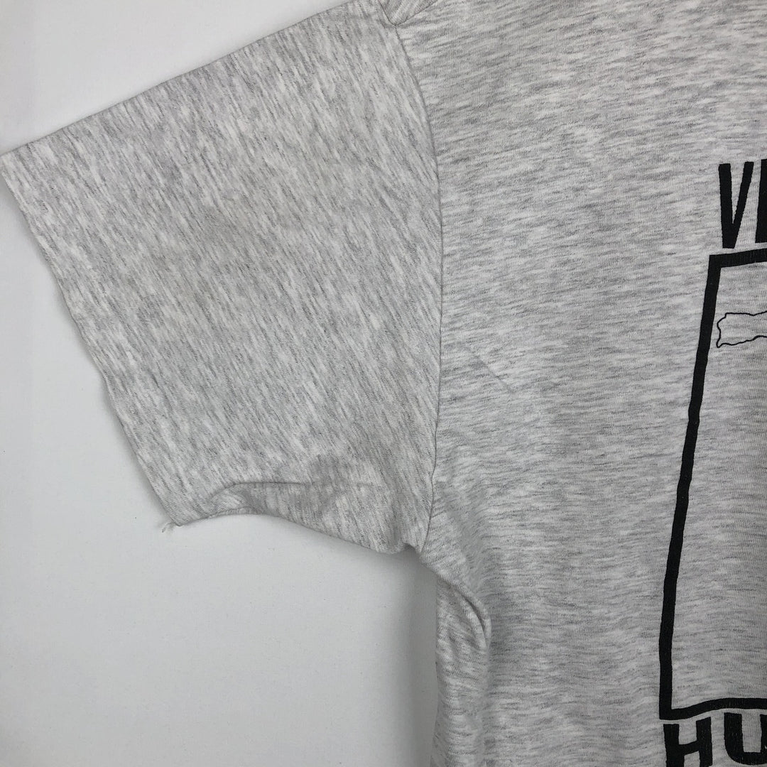 90'S Hanes BEEFY-T Printed T-shirt Made in USA Men's XL Vintage cotton gray type Vintage Second Hand