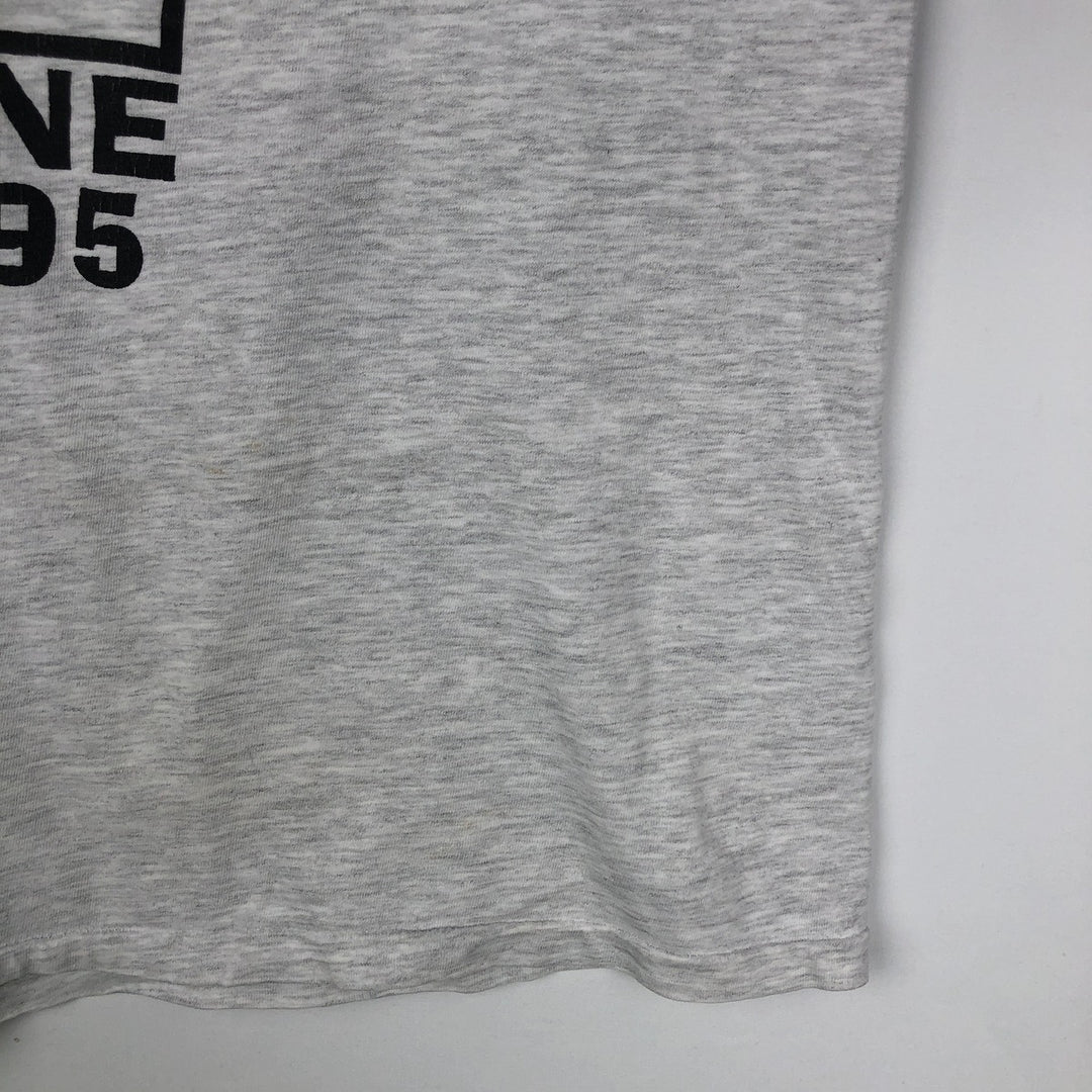 90'S Hanes BEEFY-T Printed T-shirt Made in USA Men's XL Vintage cotton gray type Vintage Second Hand