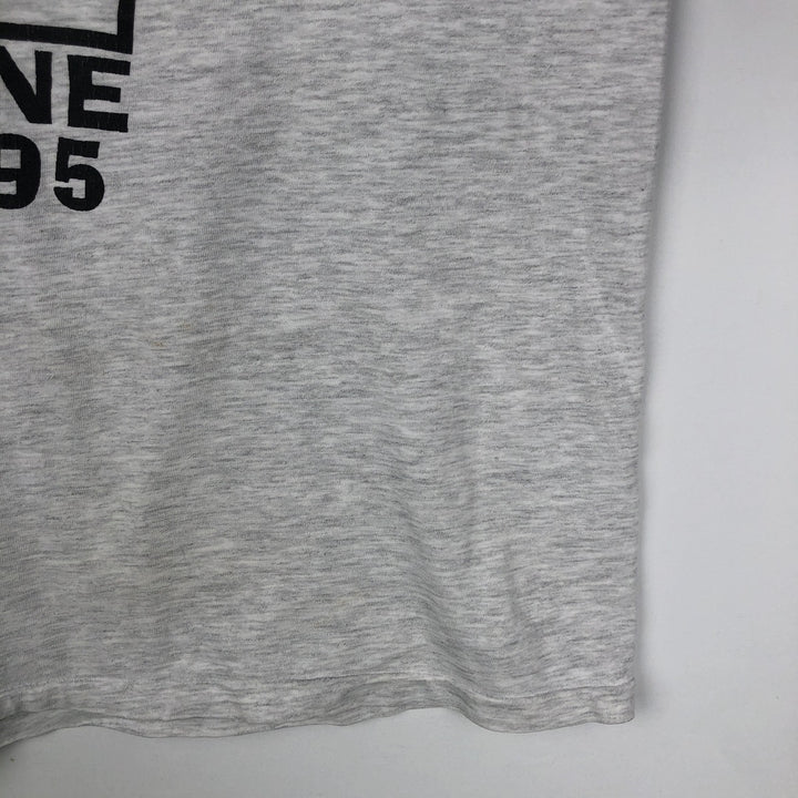 90'S Hanes BEEFY-T Printed T-shirt Made in USA Men's XL Vintage cotton gray type Vintage Second Hand