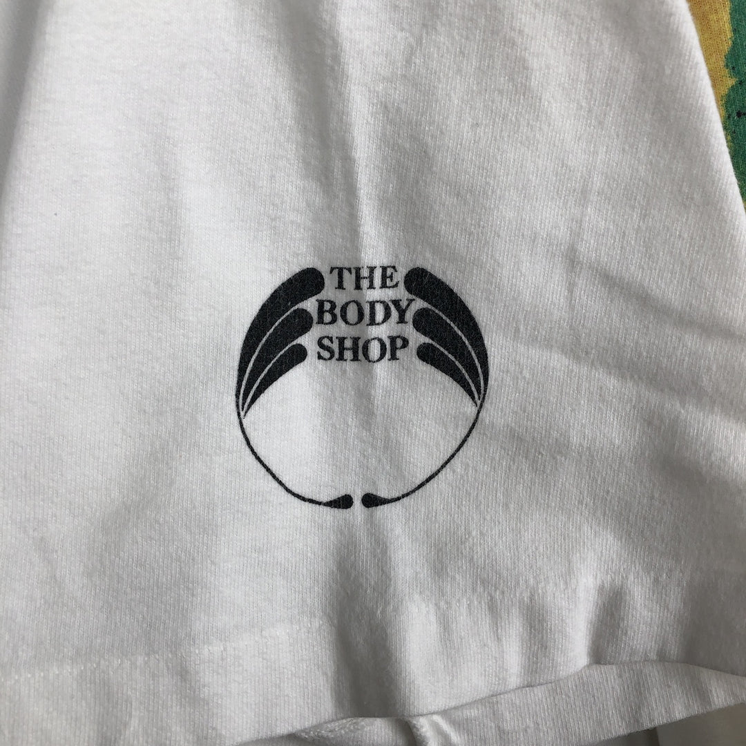 80'S Hanes THE BODY SHOP Advertising T-Shirt, Made in USA, Men's XL equivalent, Vintage cotton white type Vintage Second Hand