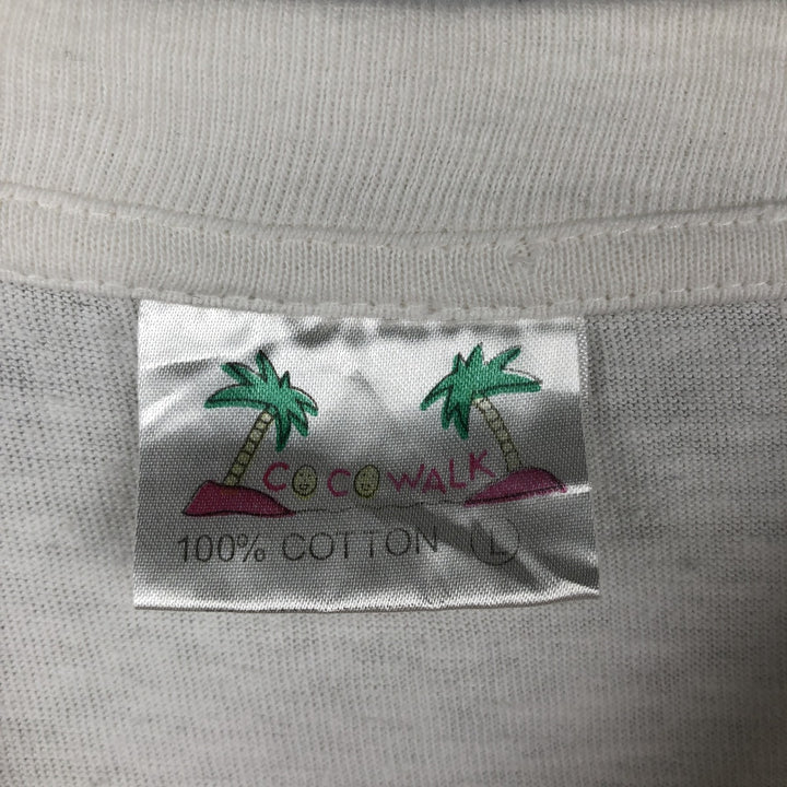 90'S COCO WALK Erotic T-shirt, 48 Positions Print T-shirt, Men's Size L (approx.), Vintage cotton white type Vintage Second Hand