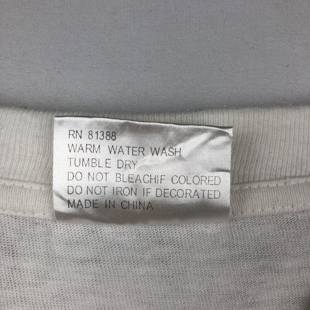 90'S COCO WALK Erotic T-shirt, 48 Positions Print T-shirt, Men's Size L (approx.), Vintage cotton white type Vintage Second Hand
