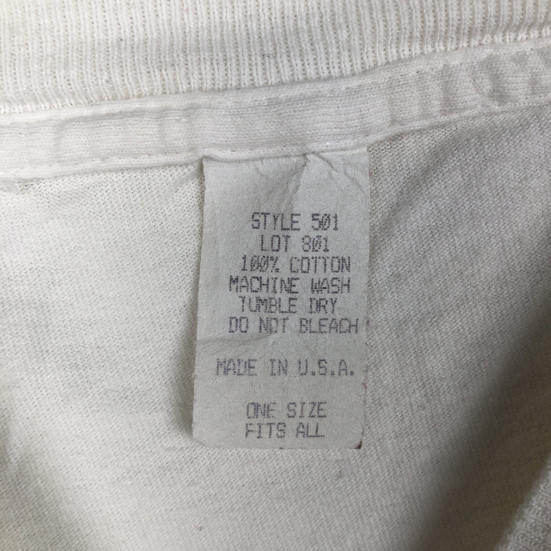 90'S WORDS FROM THE WOMB Print T-Shirt, Made in USA, Men's Size L (Equivalent), Vintage cotton white type Vintage Second Hand
