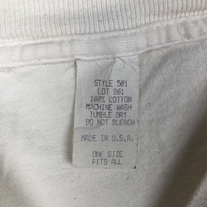 90'S WORDS FROM THE WOMB Print T-Shirt, Made in USA, Men's Size L (Equivalent), Vintage cotton white type Vintage Second Hand