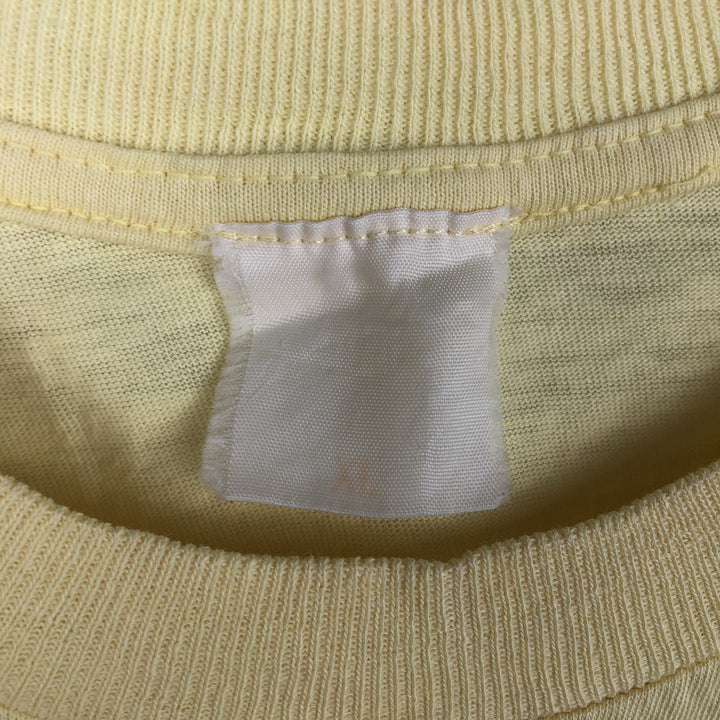Printed T-shirt, Men's Size M (approx.), Vintage unclear lemon yellow Vintage Second Hand