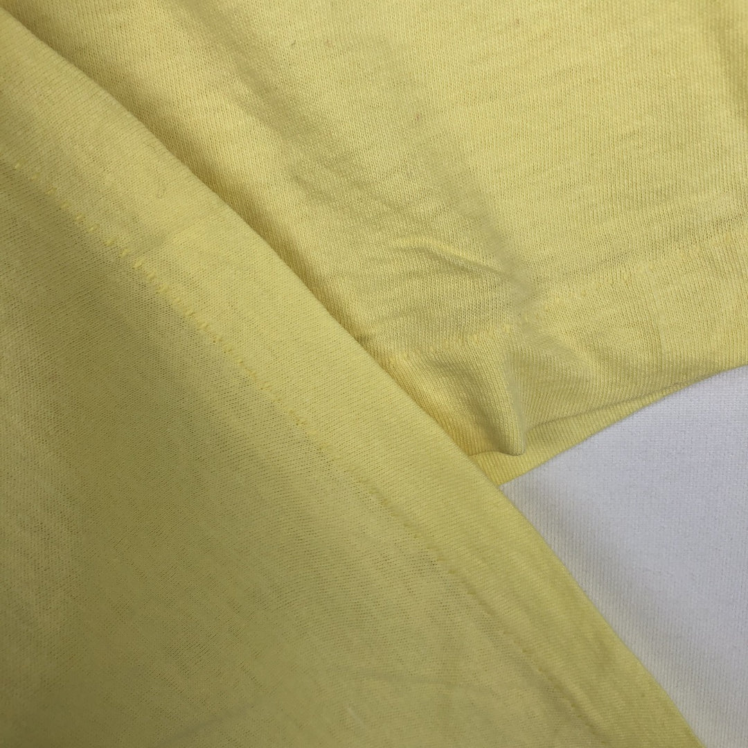Printed T-shirt, Men's Size M (approx.), Vintage unclear lemon yellow Vintage Second Hand