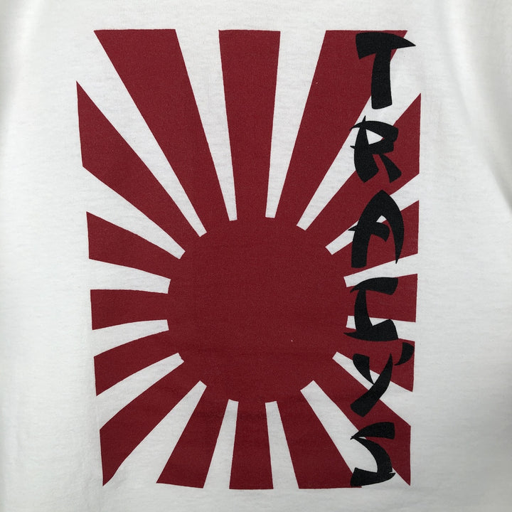 2000'S Fruit of the Loom Flag Pattern Print T-Shirt, Men's Size XL (approx.) cotton white type Vintage Second Hand