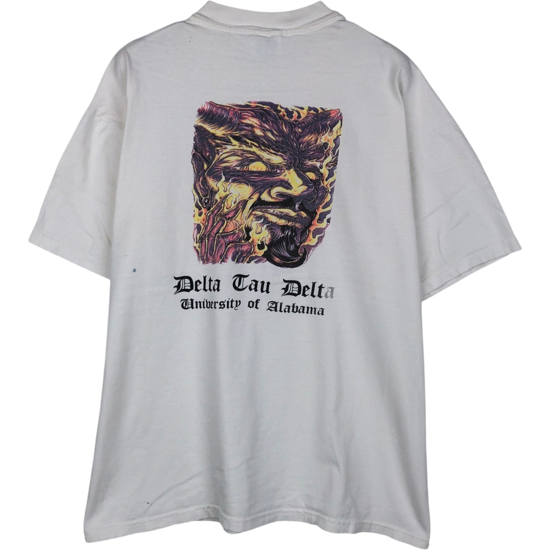 90'S Hanes College T-Shirt, Men's Size XL (approx.), Vintage cotton white type Vintage Second Hand