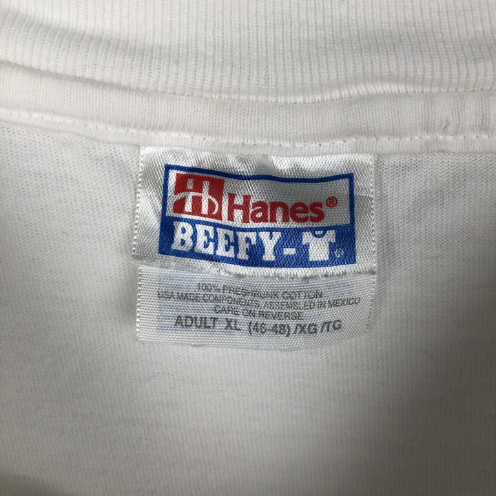 90'S Hanes College T-Shirt, Men's Size XL (approx.), Vintage cotton white type Vintage Second Hand