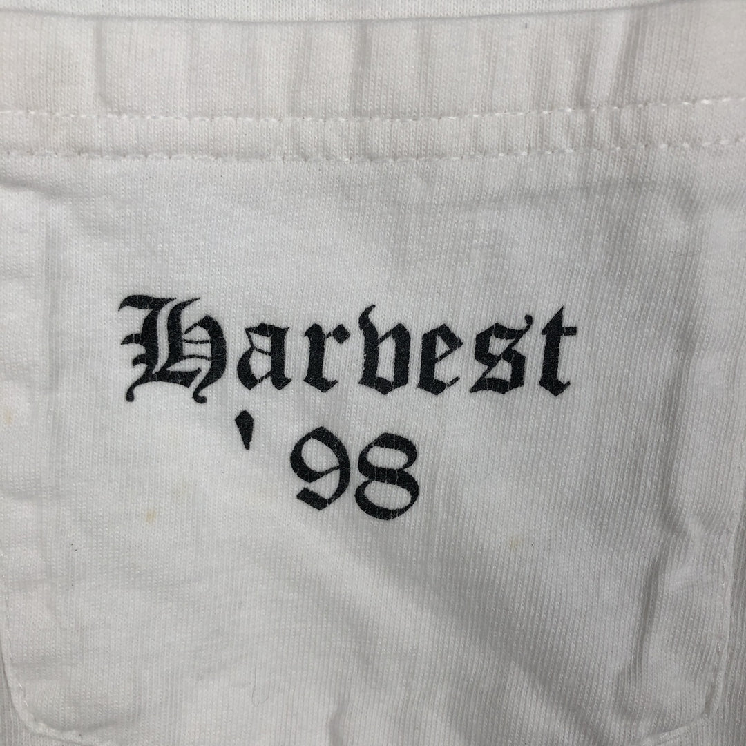 90'S Hanes College T-Shirt, Men's Size XL (approx.), Vintage cotton white type Vintage Second Hand
