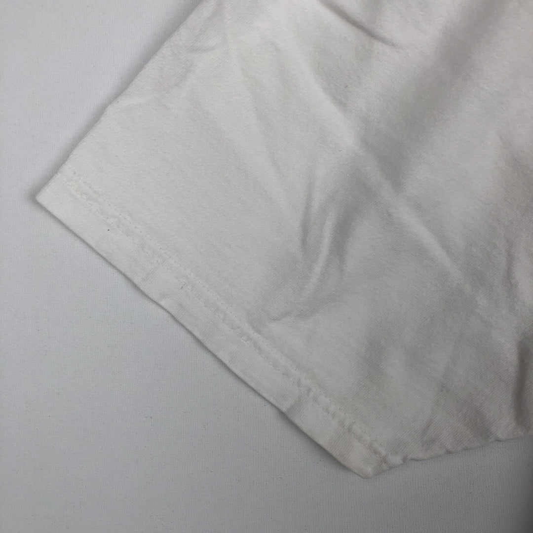 90'S Hanes College T-Shirt, Men's Size XL (approx.), Vintage cotton white type Vintage Second Hand