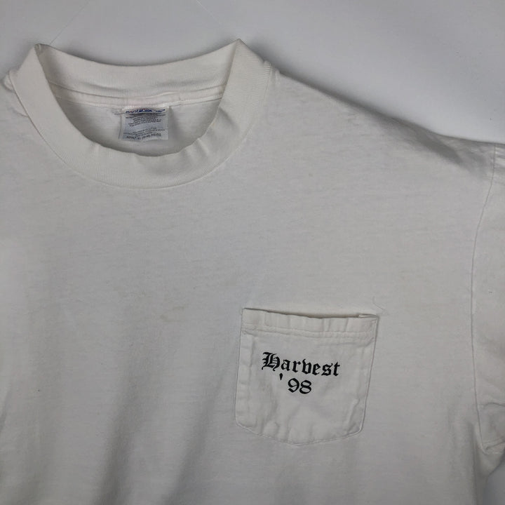 90'S Hanes College T-Shirt, Men's Size XL (approx.), Vintage cotton white type Vintage Second Hand