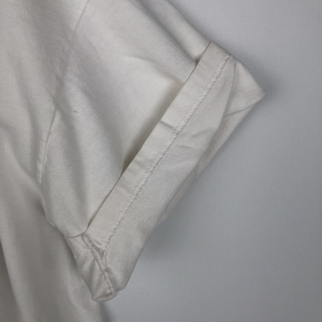 90'S Hanes College T-Shirt, Men's Size XL (approx.), Vintage cotton white type Vintage Second Hand