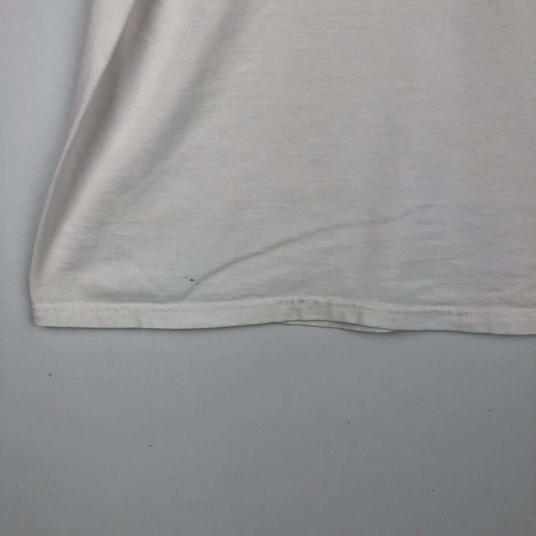 90'S Hanes College T-Shirt, Men's Size XL (approx.), Vintage cotton white type Vintage Second Hand