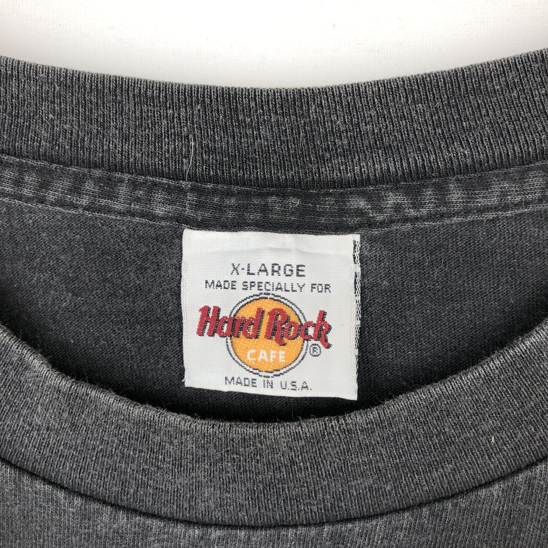 HARD ROCK CAFE Hard Rock Cafe Advertising T-shirt Made in USA Men's XL cotton black type Vintage Second Hand