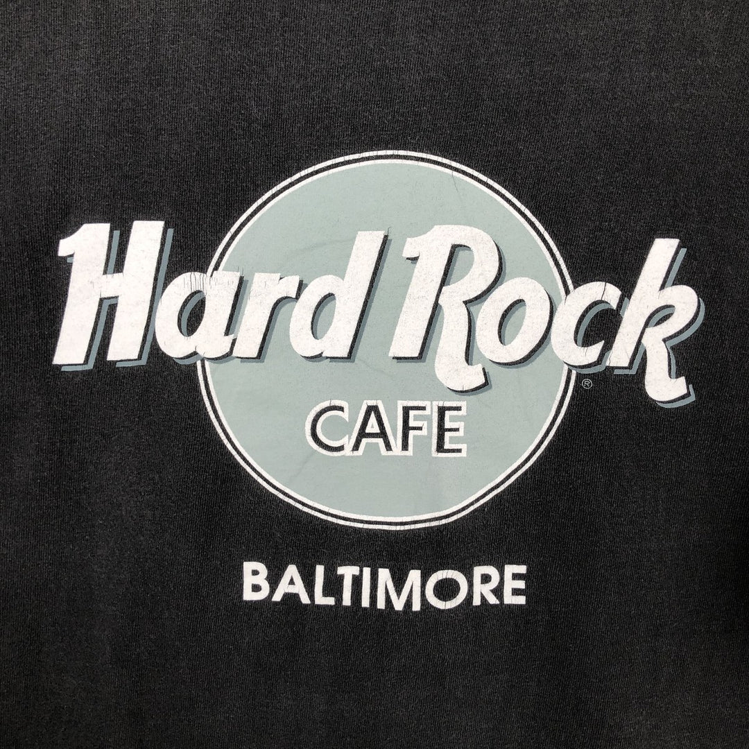 HARD ROCK CAFE Hard Rock Cafe Advertising T-shirt Made in USA Men's XL cotton black type Vintage Second Hand