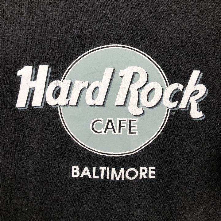 HARD ROCK CAFE Hard Rock Cafe Advertising T-shirt Made in USA Men's XL cotton black type Vintage Second Hand