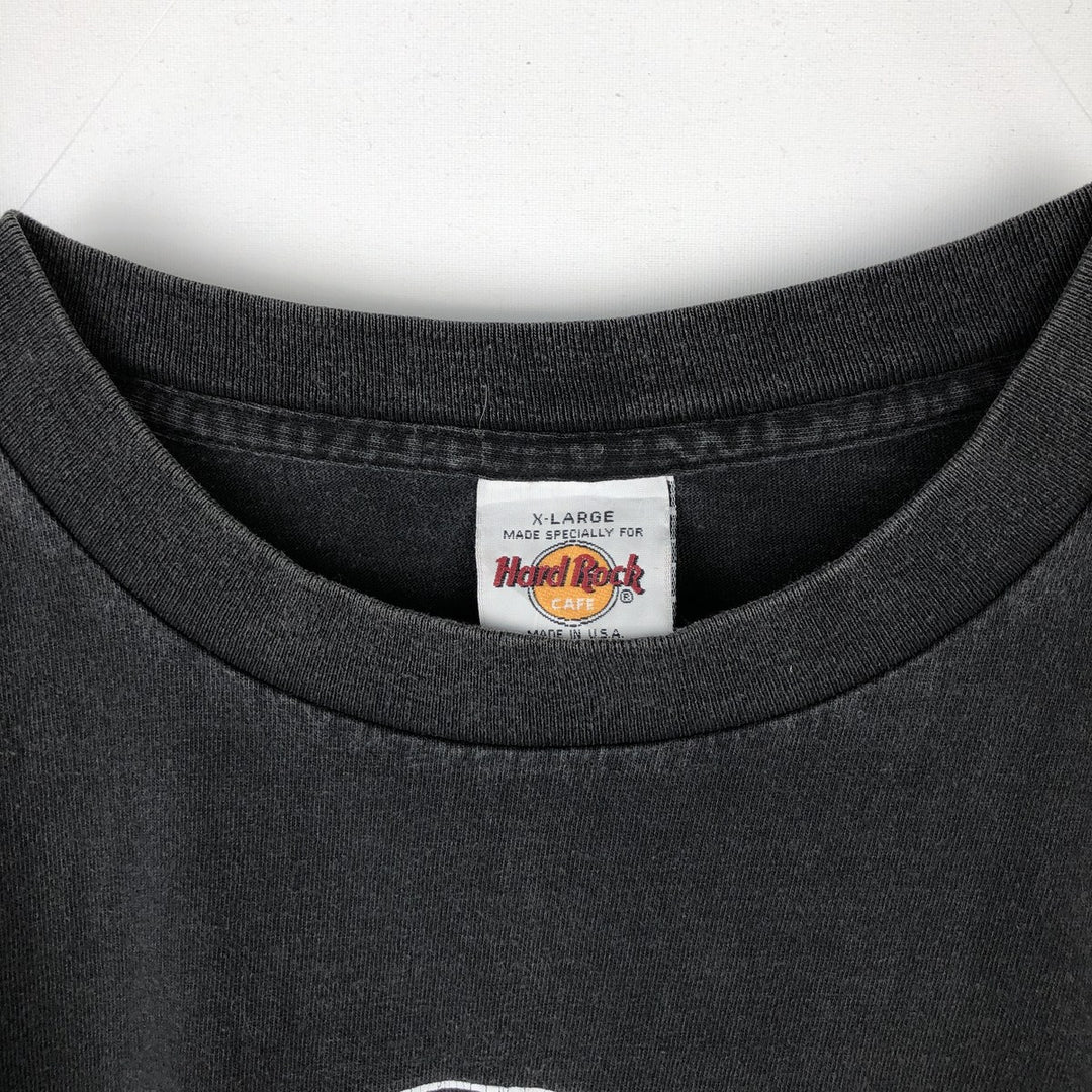 HARD ROCK CAFE Hard Rock Cafe Advertising T-shirt Made in USA Men's XL cotton black type Vintage Second Hand
