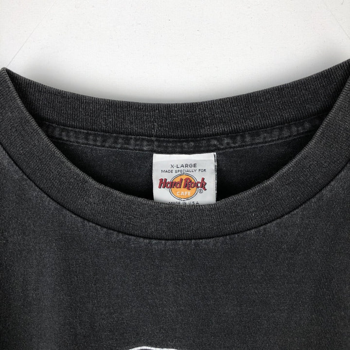 HARD ROCK CAFE Hard Rock Cafe Advertising T-shirt Made in USA Men's XL cotton black type Vintage Second Hand