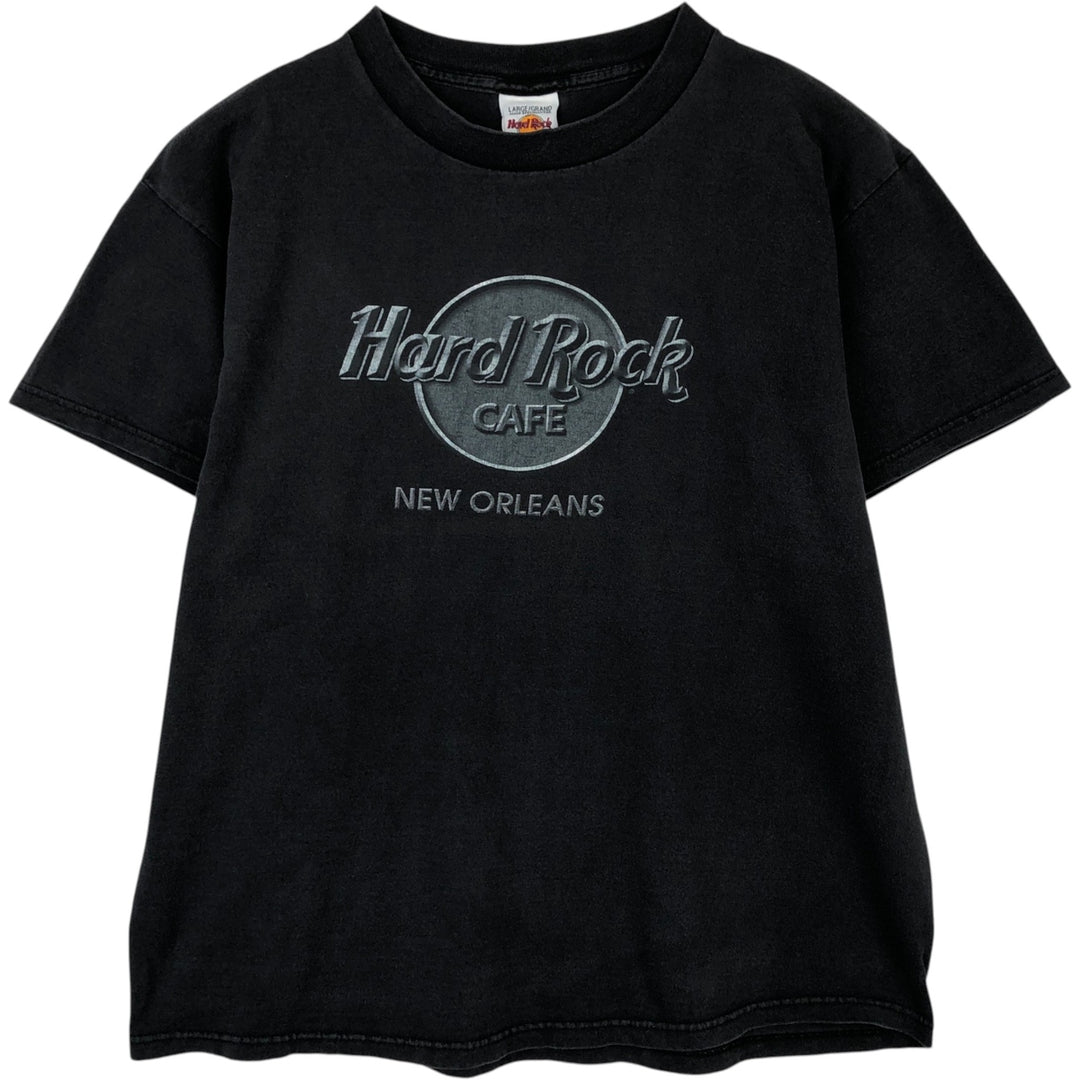 HARD ROCK CAFE Hard Rock Cafe Advertising T-shirt Men's L size cotton black type Vintage Second Hand