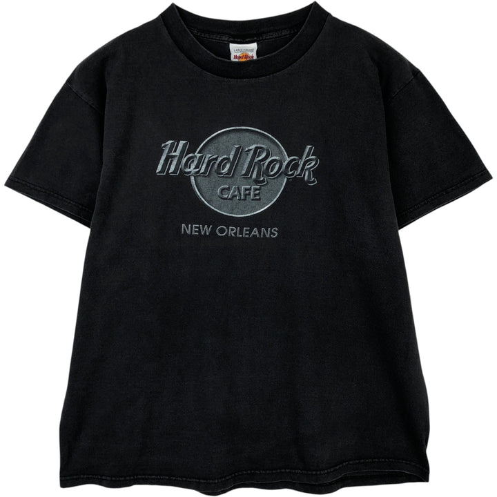 HARD ROCK CAFE Hard Rock Cafe Advertising T-shirt Men's L size cotton black type Vintage Second Hand